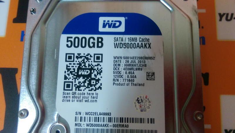 Western Digital WD5000AAKX-00ERMA0 Hard Drive - PLC DCS SERVO